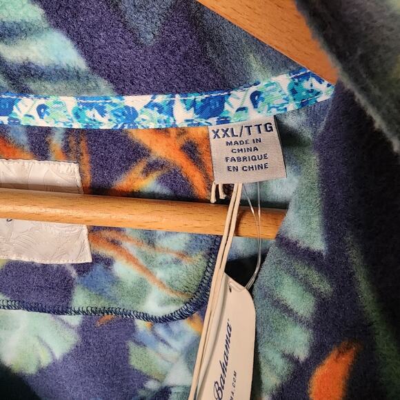 Tommy Bahama Cloud Peak Frond 1/2 Zip Fleece Pullover Men's XXL NWT - Picture 4 of 5